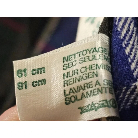 Plaid Midi Skirt - Black and Blue - Picture 7 of 10